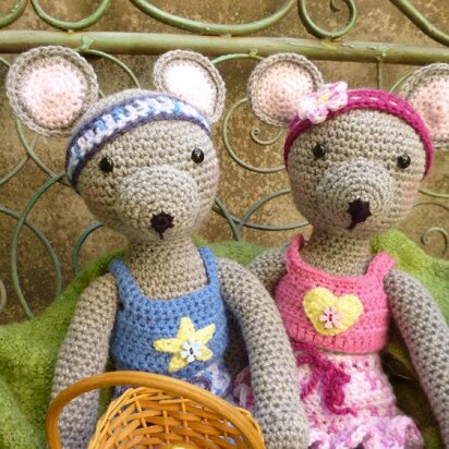 Maisie and Maurice Mouse Amigurumi Crochet Pattern