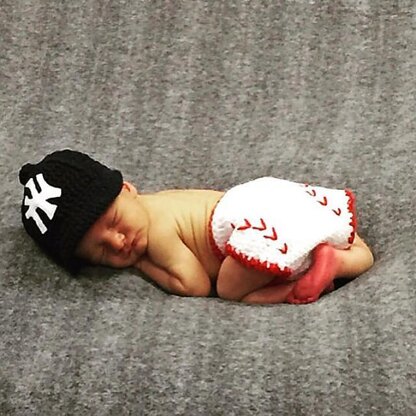 Baby Baseball Cap Diaper Cover Set - Casher Set