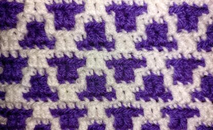 Basket Weave Mosaic Crochet Scarf