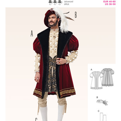 Burda Style historical costumes Sewing Pattern B6887 - Paper Pattern, Size 36 - 50