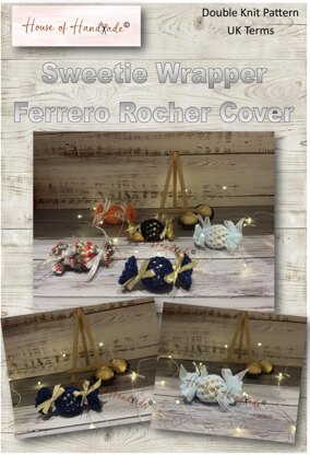 Sweetie Chocolate Wrapper Favour Ferrero Rocher Cover Knitting Pattern