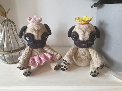 Pug ballerina and prince