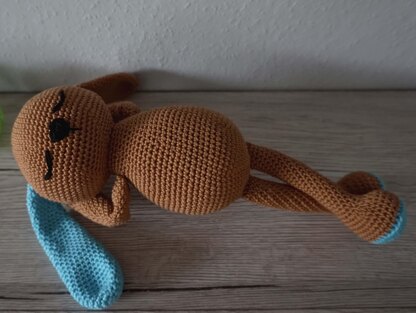 Amigurumi Häkelanleitung schlafender Hase Bella