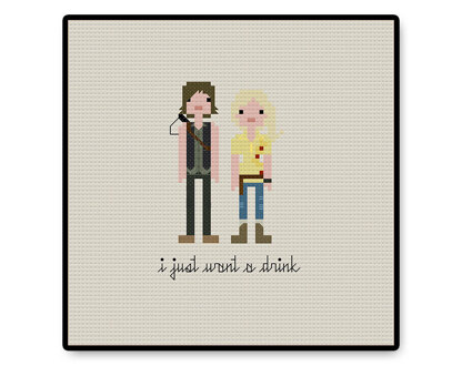 The Walking Dead Season Four - Daryl and Beth - PDF Cross Stitch Pattern