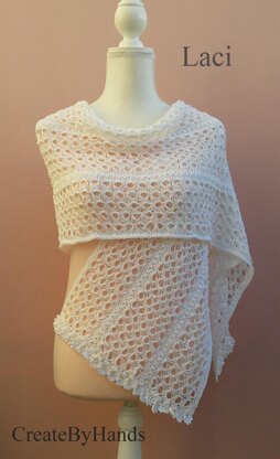 Laci Shawl Crochet Pattern - Broomstick Lace Wedding Shawl