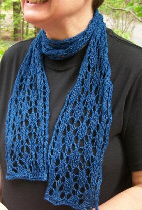 Lapis Lazuli Lace Scarf (5" x 54")