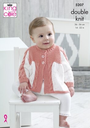 Matinee Coat, Blanket, Hat & Bootees in King Cole Cottonsoft DK & Cottonsoft Candy DK - 5207 - Downloadable PDF