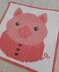 60x60 squares Pink Piggy Blanket Baby Room Decor C2C Crochet Pattern