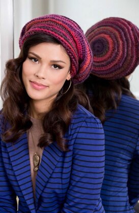 Slouchy Beanie in Red Heart Boutique Unforgettable - LW3633