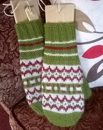 Christmas Fair Isle Mittens