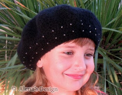 Embroidered Beaded Beret