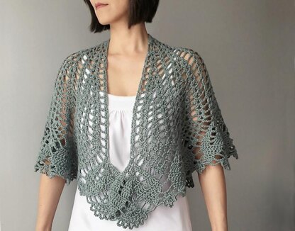 Monica - floral lace shawl