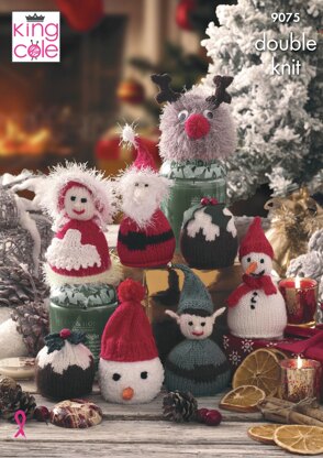 Christmas Candy Cosies in King Cole Dollymix DK and Pricewise DK - 9075 - Downloadable PDF