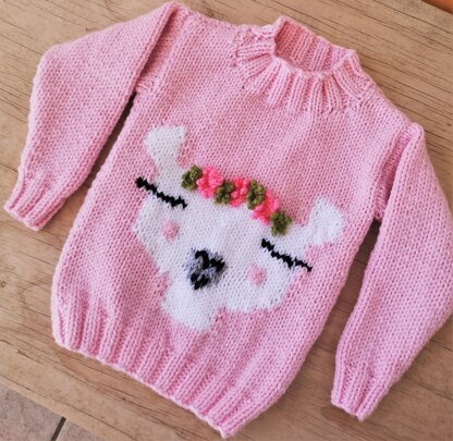 Llama Chunky Sweater