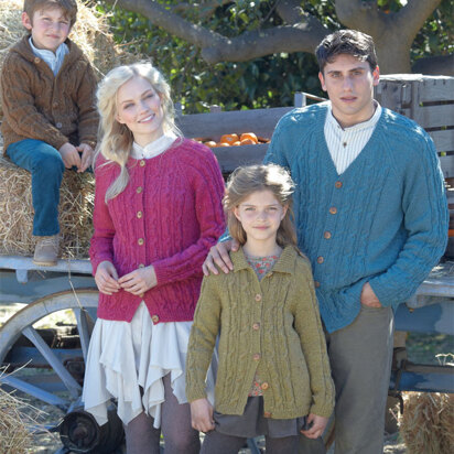 Family Cardigans in Sirdar Harrap Tweed DK - 7399