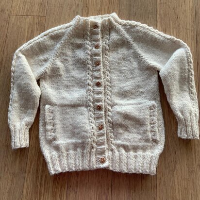 Child's Aran/Bulky Jacket with options 2T - 12y