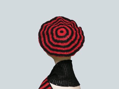 Crochet Beret & Matching Scarf