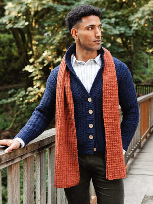 North End Scarf in Berroco Remix Wool - Downloadable PDF