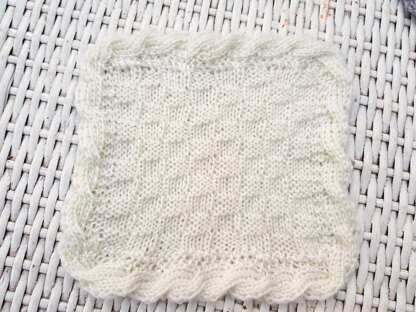 Reversible Cable Border Blanket