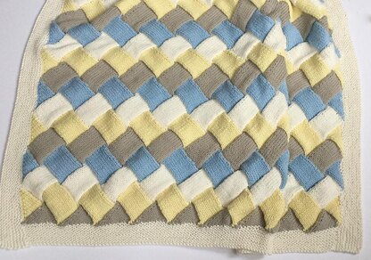 Entrelac baby best sale blanket knitting pattern