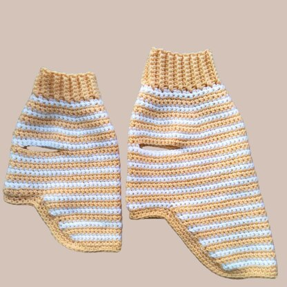 Dog sweater  “Creme stripes”