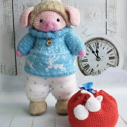Little plump piggy - knitting pattern