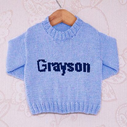 Intarsia - Grayson Moniker Chart - Childrens Sweater