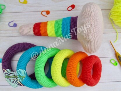 Rainbow stacking rings