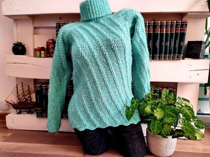 Crochet sweater with hat