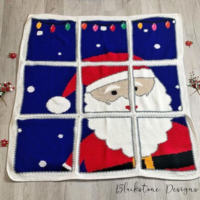 Santa Window Pane Afghan