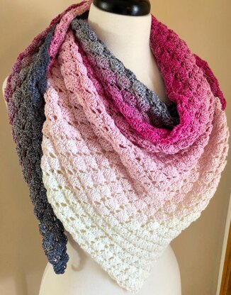 Feeling Flirty Lacy Shell Shawl