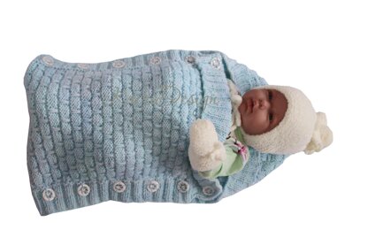 Baby doll sleeping bag blue