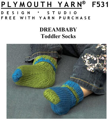 Toddler Socks in Plymouth Yarn Dreambaby DK - F531 - Downloadable PDF