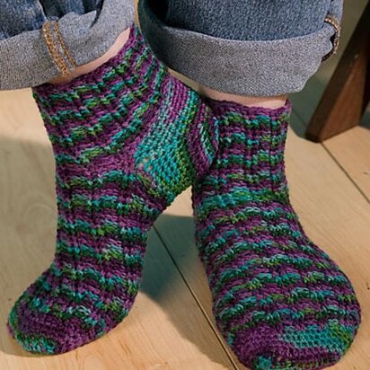 Fantasy Fair Isle Crochet Socks