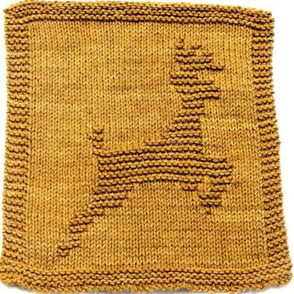 WHITE TAIL DEER Cloth - knitting pattern