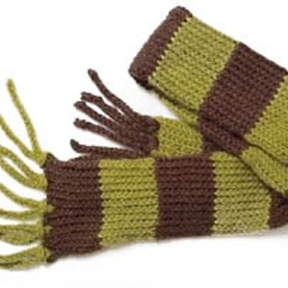 Knifty Knitter Child's Striped Scarf in Lion Brand Jiffy - 60439