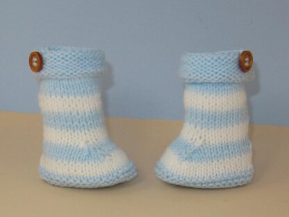 Easy Baby Stripe Booties