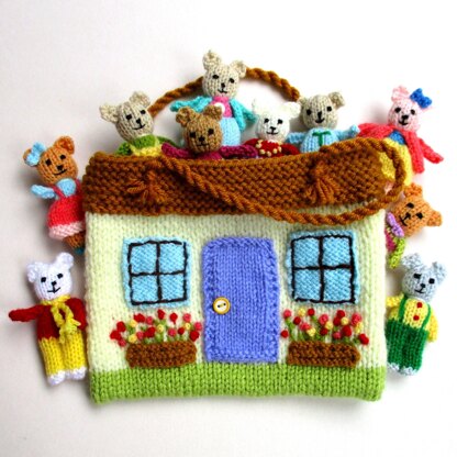 10 Tiny Bears and Cottage Bag