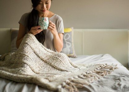 Chunky Ribbed Knit Blanket & Simple Garter Stitch Blanket