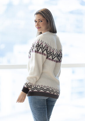 Cliff Sweater in Viking Of Norway Alpaca Storm - UK-2306-5 - Downloadable PDF