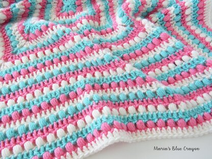 Bobbles and Stripes Granny Square Blanket