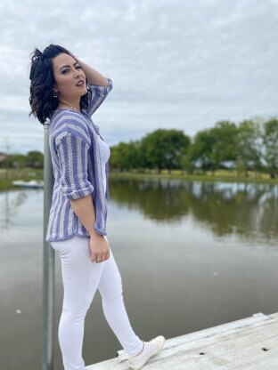 Boater Striped Cardigan