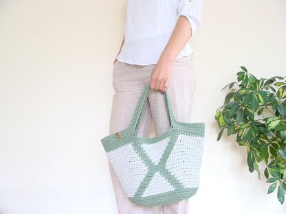 Geometric Basket Bag