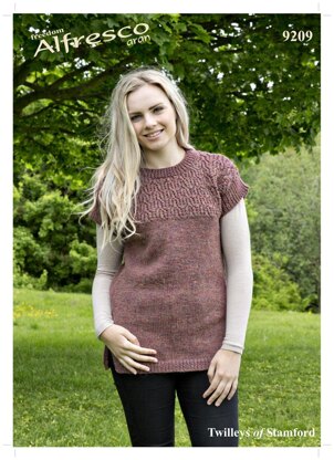 Knitted Tunic in Twilleys Freedom Alfresco Aran - 9209 - Downloadable PDF