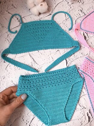 Crochet Flower Stitch Bikini Thong