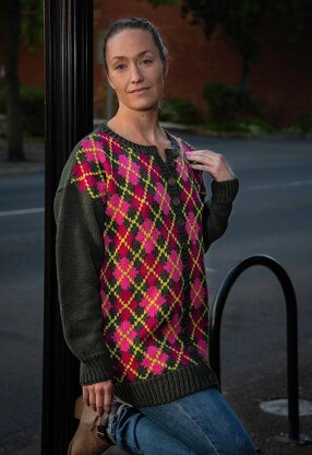 Chic Highland Argyle Cardigan