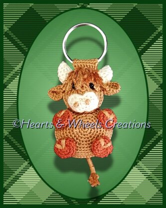 Mini Highland Cow Keychain