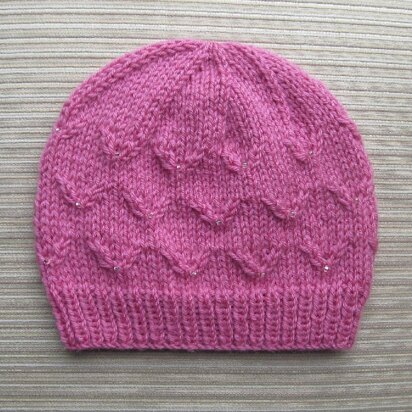 Hat in Flying Birds Stitch in Sizes 12-18 Months and Adult