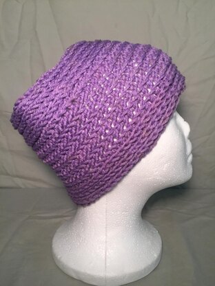 Purple Waves Messy Bun Hat