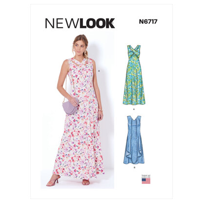 New Look Misses' Knit Dresses N6717 - Paper Pattern, Size A (8-10-12-14-16-18)